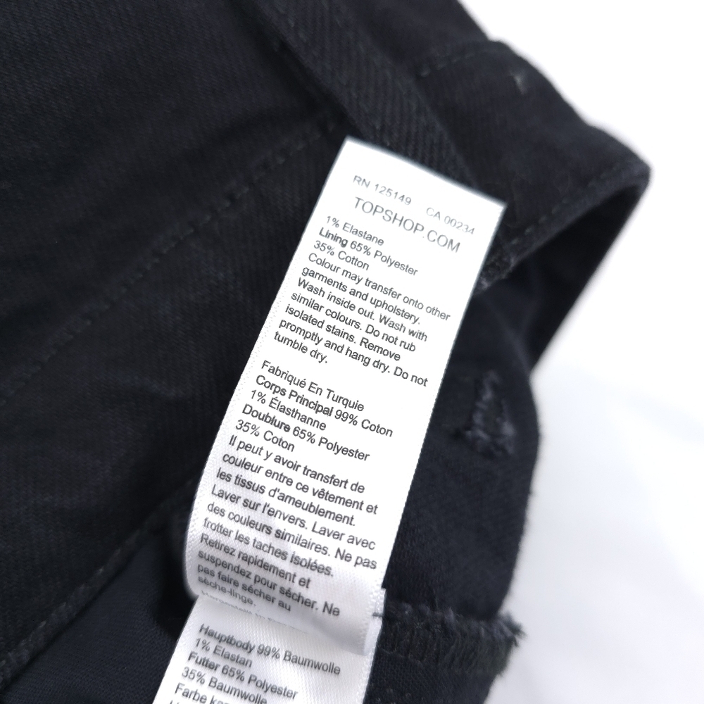 Topshop Petite high waist raw hem straight cropped size 28 - Picture 11 of 11